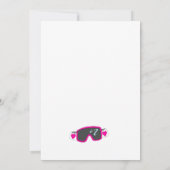 ハート型の手にスキーグローブ　冬の結婚式 招待状 (裏面)