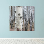 ハート型の手刻みネームプレート（国産クラフトスタイル） キャンバスプリント (インサイチュ (ウッドフロア))