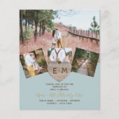 ハート型の木製彫刻 フォトコラージュ 格安 チラシ (正面)