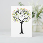 ハート型の枝を持つ愛の木、鳥と赤いハート (スタンド正面)