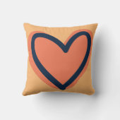 ハート型の水彩画 クッション (裏面)