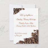 ハート型の泡が浮いたコーヒーカップ 招待状 (裏面)