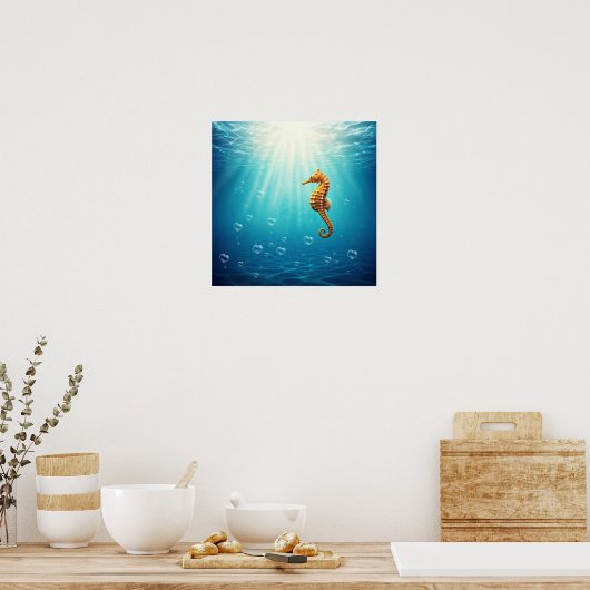 ハート型の泡 ポスター (キッチン)