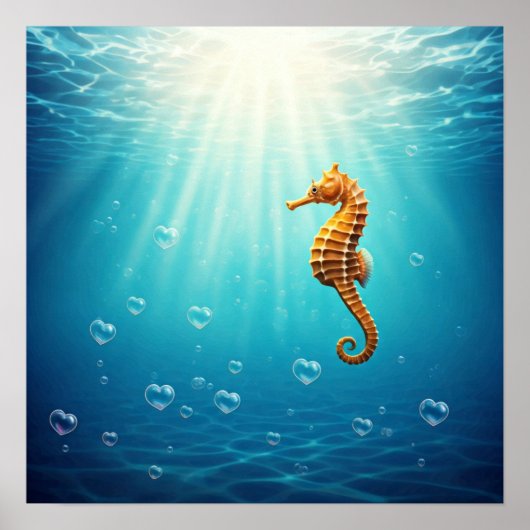 ハート型の泡 ポスター (正面)