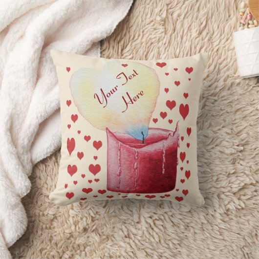 ハート型の炎ロマンチック クッション (ブランケット)