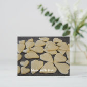 ハート型の焼き菓子 ポストカード (スタンド正面)