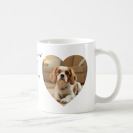 ハート型の犬のデザイン - "四本の足で幸せを" コーヒーマグカップ