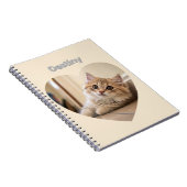 ハート型の猫のデザイン ノートブック (右側)