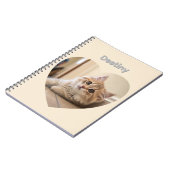 ハート型の猫のデザイン ノートブック (左側)