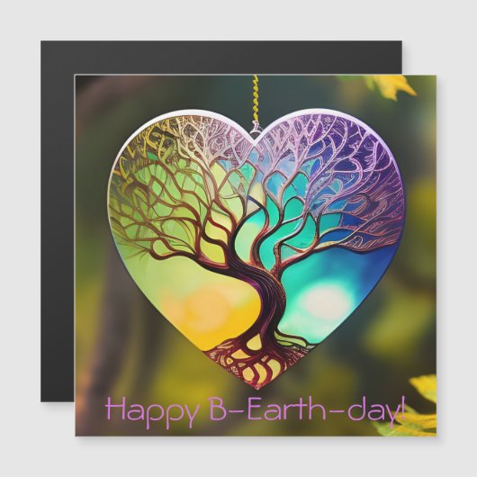 ハート型の生命の木オーナメント (正面/裏面)