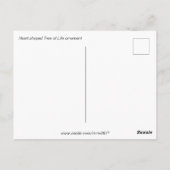 ハート型の生命の木オーナメント ポストカード (裏面)