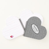 ハート型の白黒ノート ノートブック (内部)