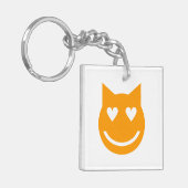 ハート型の目絵文字 キーホルダー (正面左)