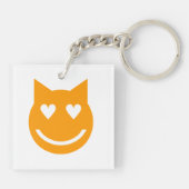 ハート型の目絵文字 キーホルダー (裏面)