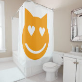 ハート型の目絵文字 シャワーカーテン (インサイチュ)