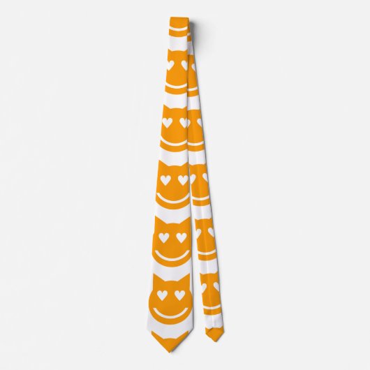 ハート型の目絵文字 ネクタイ (正面)