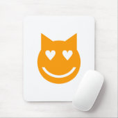 ハート型の目絵文字 マウスパッド (マウス)