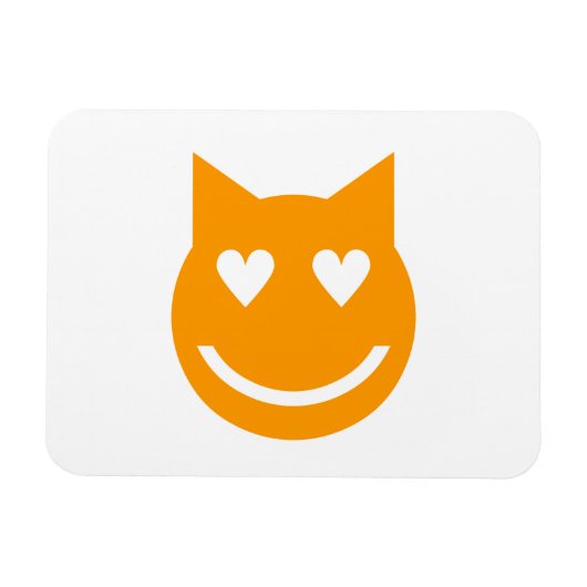 ハート型の目絵文字 マグネット (横)