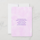 ハート型の眼鏡のかわいいユニコーン サンキューカード (裏面)