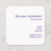 ハート型の眼鏡のかわいいユニコーン スクエア名刺 (裏面)