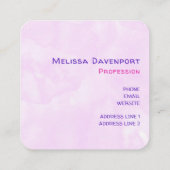 ハート型の眼鏡のかわいいユニコーン スクエア名刺 (裏面)