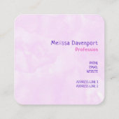 ハート型の眼鏡のかわいいユニコーン スクエア名刺 (裏面)