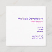 ハート型の眼鏡のかわいいユニコーン スクエア名刺 (裏面)