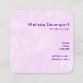 ハート型の眼鏡のかわいいユニコーン スクエア名刺 (裏面)