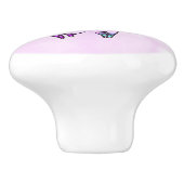 ハート型の眼鏡のかわいいユニコーン セラミックノブ (側面)