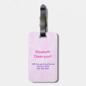 ハート型の眼鏡のかわいいユニコーン ラゲッジタグ (裏面縦)