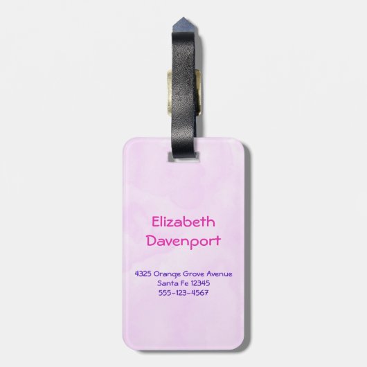 ハート型の眼鏡のかわいいユニコーン ラゲッジタグ (裏面縦)