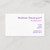 ハート型の眼鏡のかわいいユニコーン 名刺 (裏面)