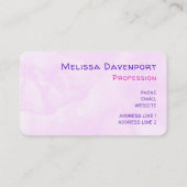 ハート型の眼鏡のかわいいユニコーン 名刺 (裏面)