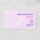 ハート型の眼鏡のかわいいユニコーン 名刺 (裏面)