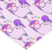ハート型の眼鏡パターンのかわいいユニコーン テーブルクロス (アングル)