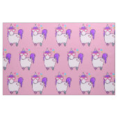 ハート型の眼鏡パターンのかわいいユニコーン ファブリック (ファットクウォーター)