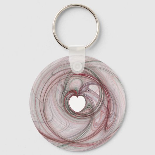 ハート型の穴 キーホルダー (正面)