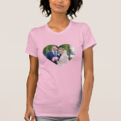 ハート型の結婚式の写真 Tシャツ (正面)