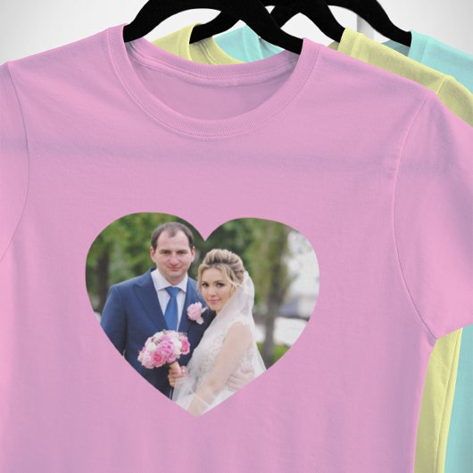 ハート型の結婚式の写真 Tシャツ