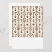 ハート型の結婚式招待状カード 招待状 (正面/裏面)