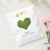 ハート型の芝花バタフライ フェイバーバッグ (封をした状態)