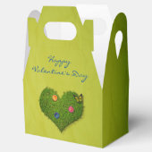 ハート型の芝花バタフライ フェイバーボックス (オープン)