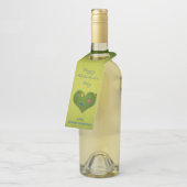 ハート型の芝花バタフライ ボトルネックタグ (アングル)