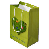 ハート型の芝花バタフライ ミディアムペーパーバッグ (裏面アングル)