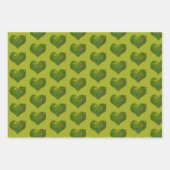 ハート型の芝花バタフライ ラッピングペーパーシート (正面2)