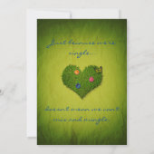 ハート型の芝花バタフライ 招待状 (裏面)