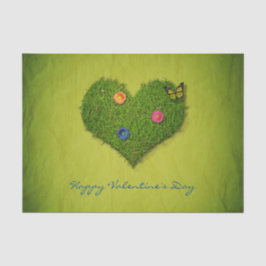 ハート型の芝花バタフライ 薄葉紙