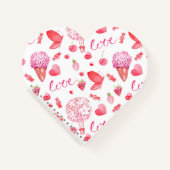 ハート型の花とラブスパイラルノートブック ノートブック (正面)