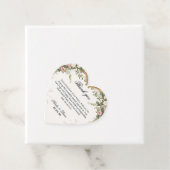 ハート型の花のウェディングサンクス フェイバータグ (インサイチュ)