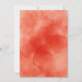 ハート型の花のリースを使用したラスティックウェディング 招待状 (裏面)